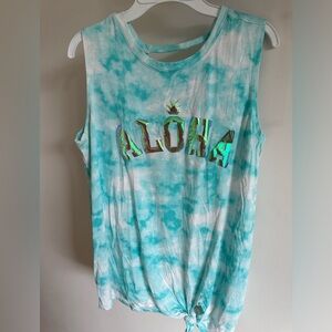 Aloha Summer tie-dye tank top